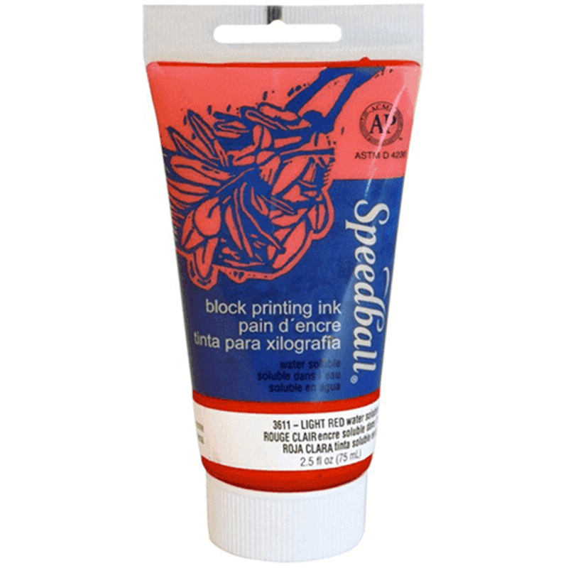 Speedball Tinta Xilografía - Rojo, 37 ml, soluble en agua