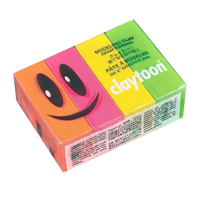 Van Aken Claytoon (Plastilina que no Endurece) - 1Lb (453g) - Set de 4 Colores (Neon)