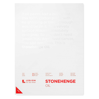 Legion Paper Stonehenge Oil Pad 12x16 (30,48 x 40,64) - 10 Hojas de 320 Gsm