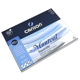 Canson Montval Aquarelle Grano Fino Block (24 x 32cm) - 12 Hojas de 300 Gsm