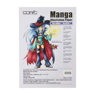Copic Papel Manga Illustration - Pure White A4 (21 x 29,7cm) - 30 Hojas (65 gsm)
