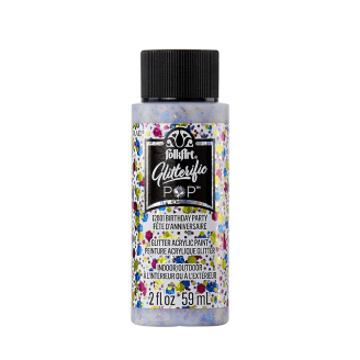 FolkArt Glitterific Pop Pintura Acrílica Glitter Birthday Party - 59 ml 