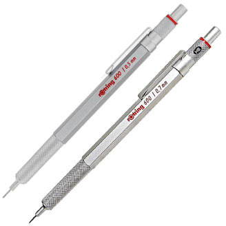 Rotring 600 Portaminas - Plateado (Disponible en 2 tamaños)