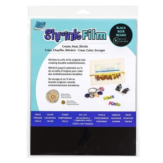 Grafix Shrink Film - Hojas Negras (Pack de 6) 