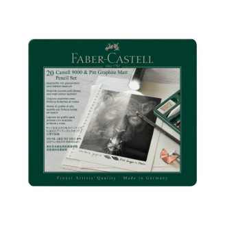 Faber-Castell Pitt Grafito 9000 & Pitt Graphite Matt - Set de 20 Piezas