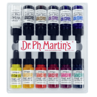 Dr. Ph. Martin's Hydrus Watercolors 15ml - Set 1 (12 Colores)