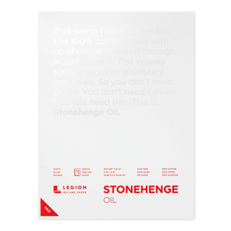 Legion Paper Stonehenge Oil Pad 9x12 (22,86 x 30,48) - 10 Hojas de 320 Gsm