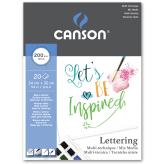 Canson Lettering Mix Media  (24 x 32 cm) - 20 Hojas de 200 Gsm 