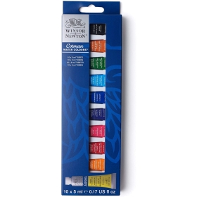 Winsor & Newton Cotman Set de 10 Tubos - 5 ml