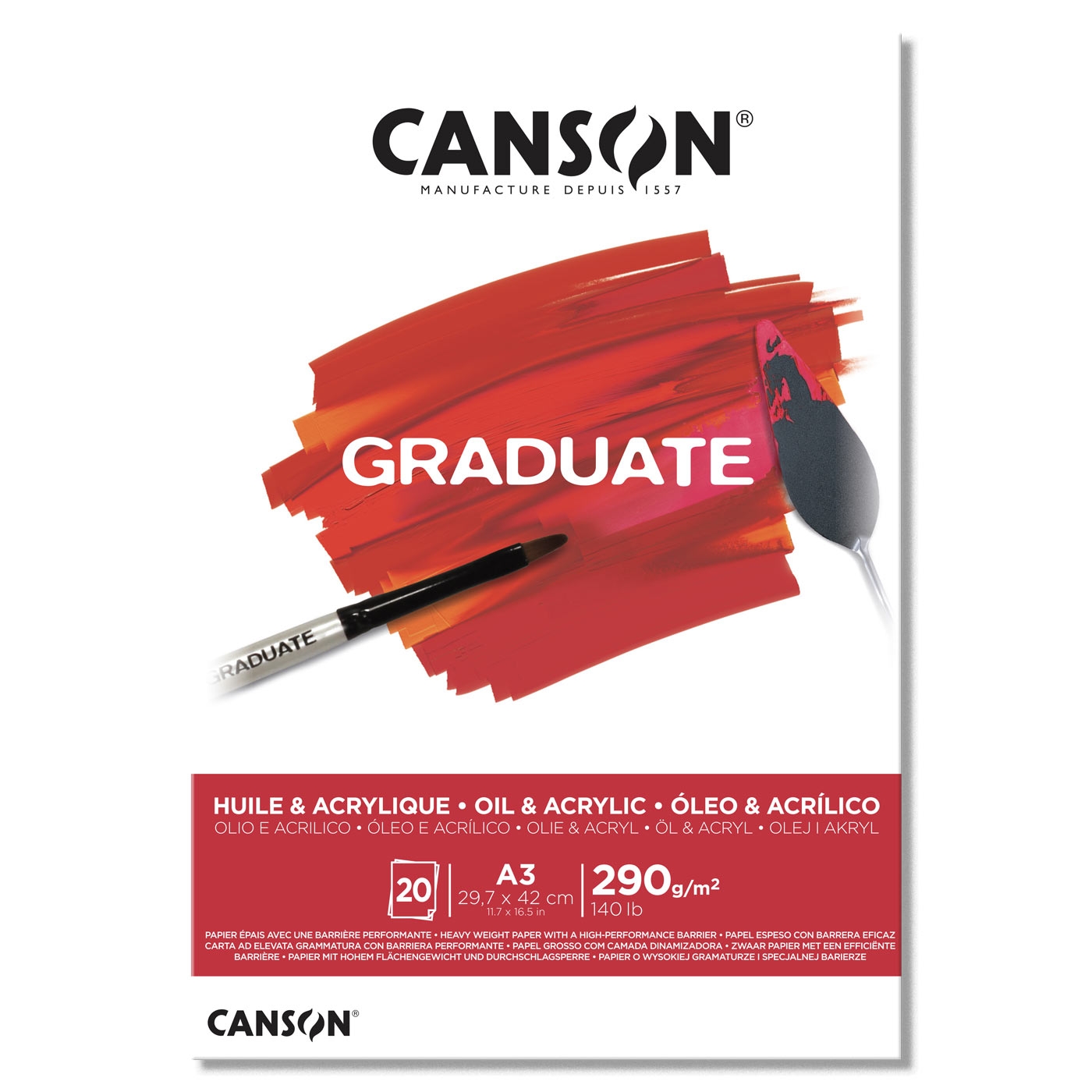 Canson Acrilico Y Óleo Graduate Pad A3 (29,7 x 42cm)