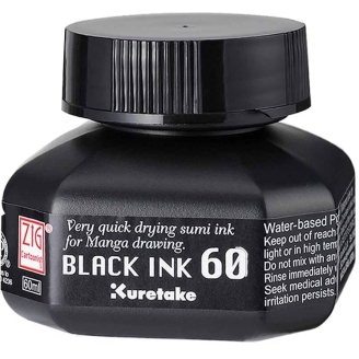Kuretake Zig Cartoonist Black Ink 60 (Tinta 60ml)