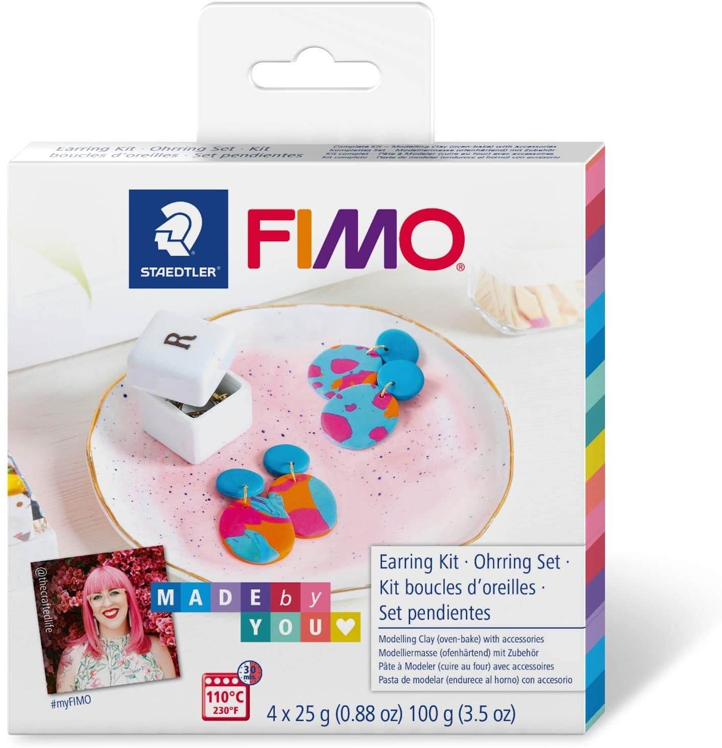 Fimo DIY Set de Aros (Colores Brillantes)