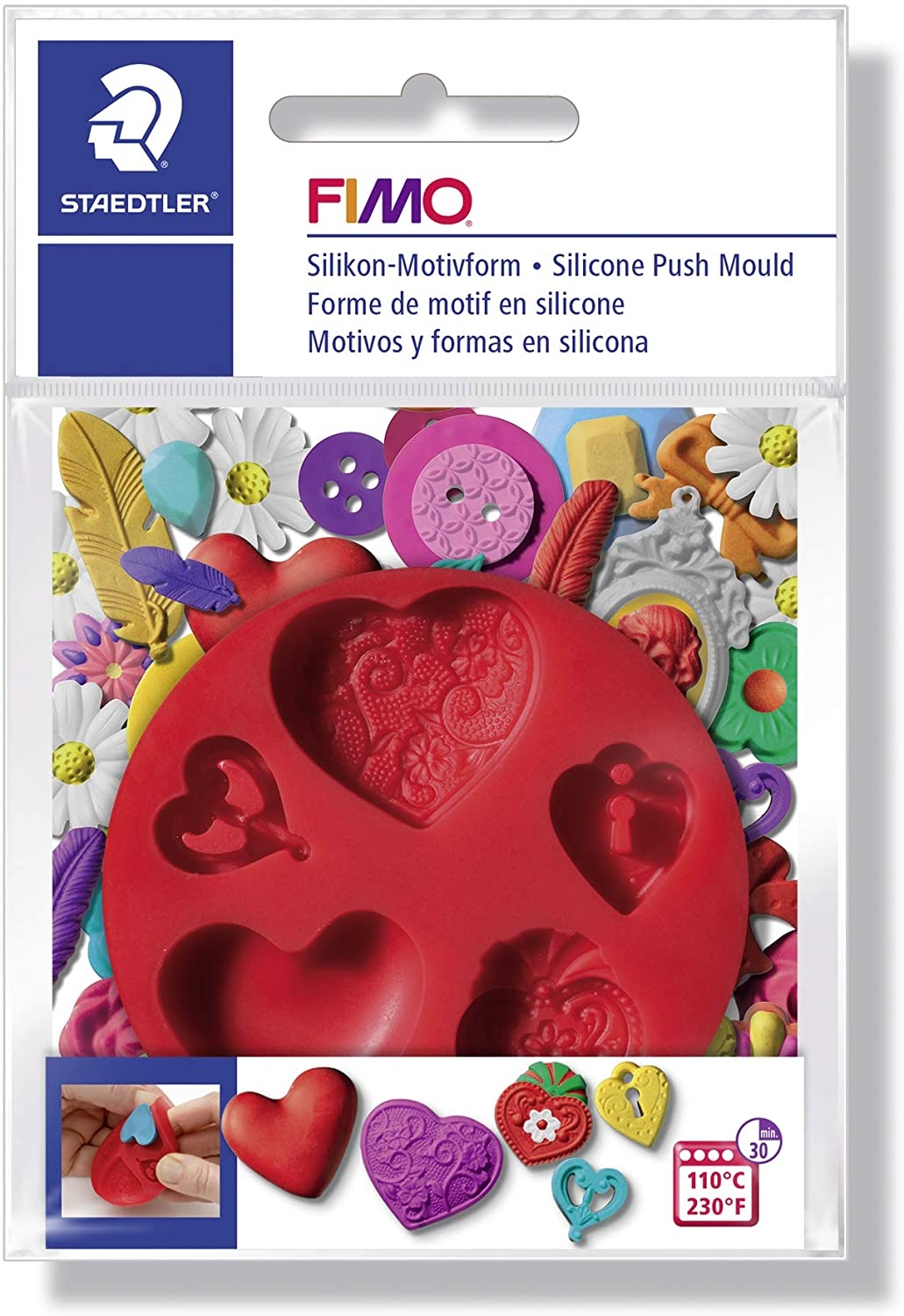 Fimo Molde Horneable de Silicona – Corazones