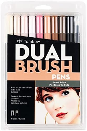 Tombow Dual Brush Pens Paleta Retrato - Set de 10 marcadores
