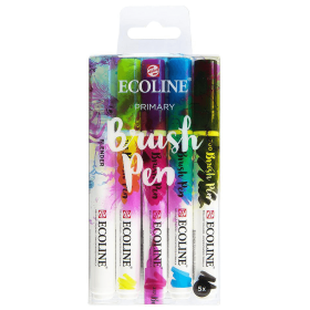 Royal Talens Ecoline Brush Pen - Primarios (Set de 5 colores)