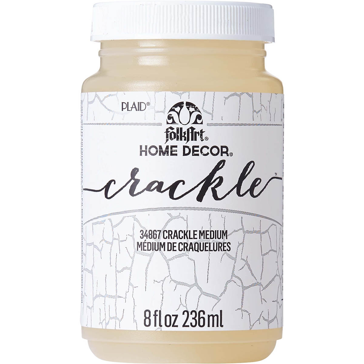 Folkart Home Decor Crackle Medium (Medium para Craquelar) - 8oz (236ml)  