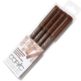 Copic Multiliner Set de 4 (005, 01, 03, 05) - Cafe