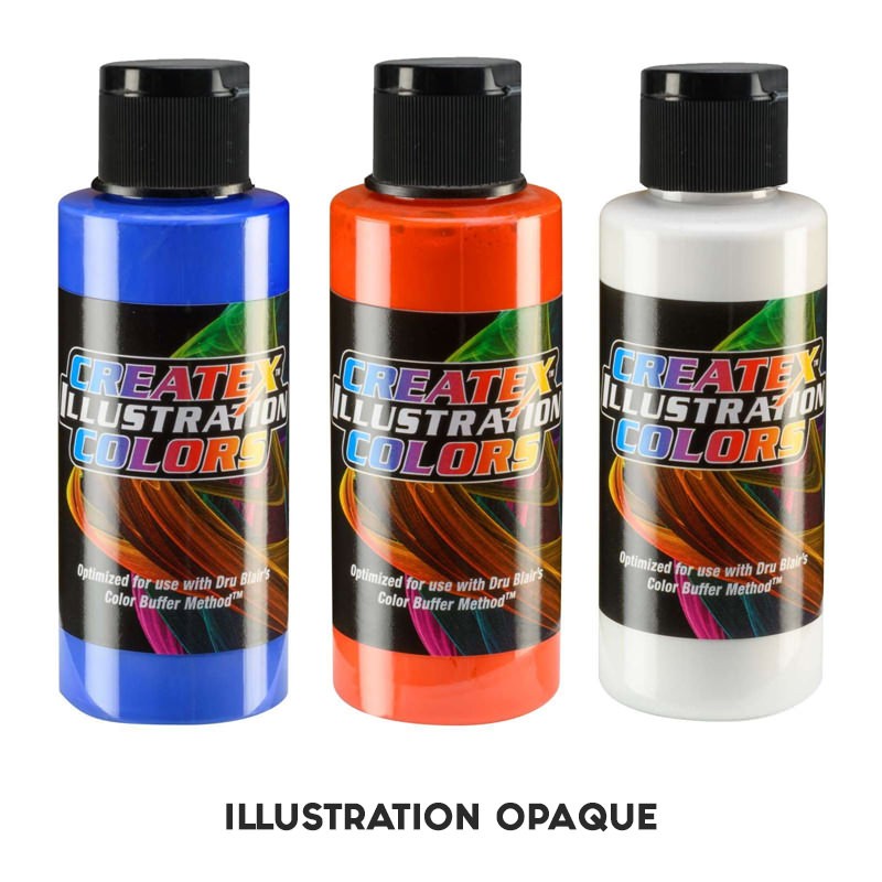 Juego De Pintura Primaria Createx Illustration, 1 Oz Cada Color, Colores Básicos Para Aerografía