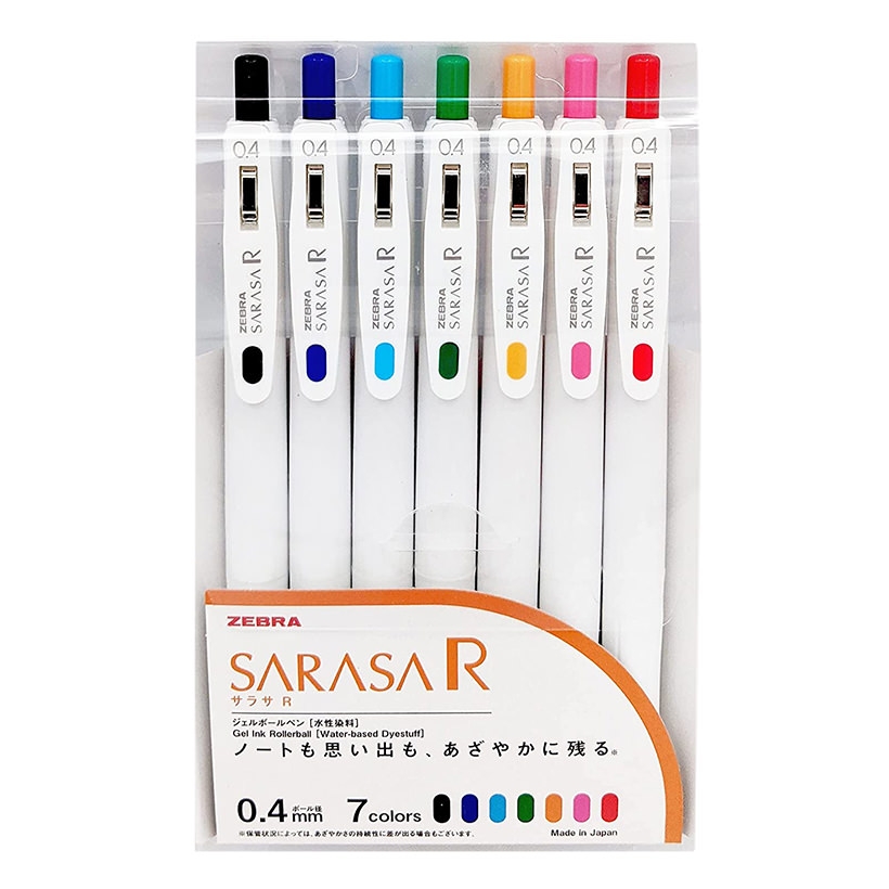  Zebra Sarasa R 0.4 - (Set de 7 Colores)