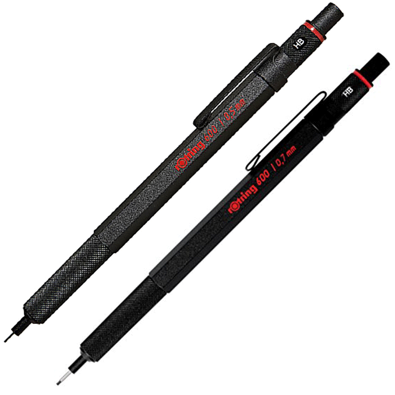 Rotring 600 Portaminas - Negro (Disponible en 2 tamaños)