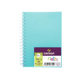 Canson Sketch book Notes Papel Blanco A6 10,5x14,8 cm 120 Gms 50 Hojas - Turquesa