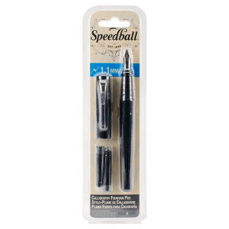 Speedball Pluma Fuente Stub 1.1mm - (dos cartuchos)