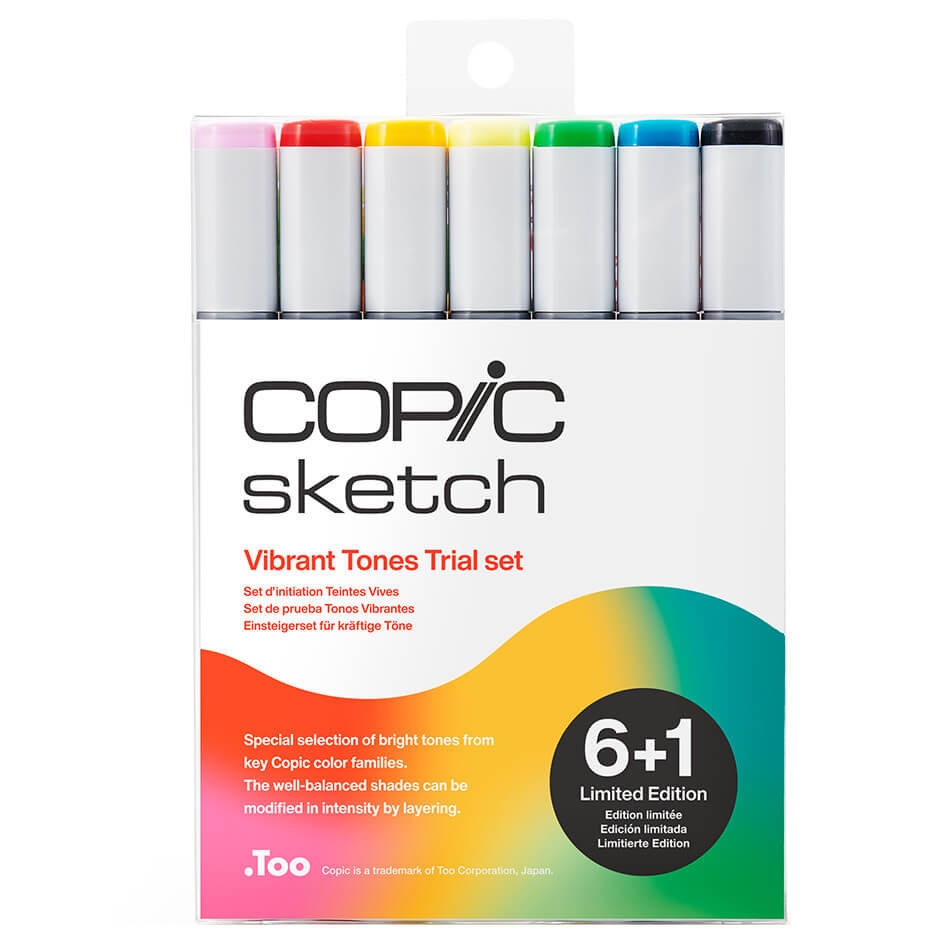 Copic Sketch Set Vibrant Tones (6+1) Limited Edition 