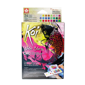 Sakura Koi Acuarela C.A.C + WaterBrush - Set de 24 colores