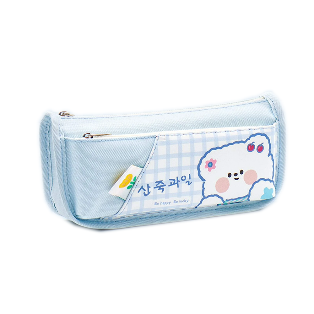 Estuche Rectangular Oso Celeste kawaii