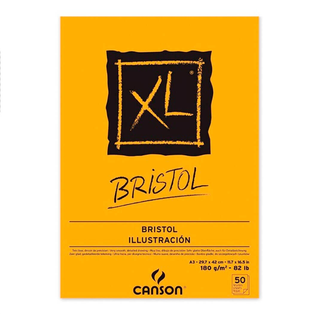 Canson XL Bristol A3 Block (29,7 x 42cm) - 50 Hojas de 180 Gsm 
