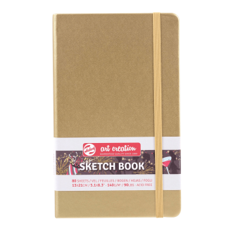 Royal Talens Art Creation Sketch Book Libreta Papel crema 13 X 21cm 140G 80Hjs - Dorado