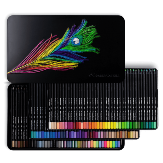Faber-Castell Supersoft Caja Metálica- set de 120 lápices de colores