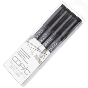 Copic Multiliner Set de 4 - A (003, 005, 01, 03) - Negro