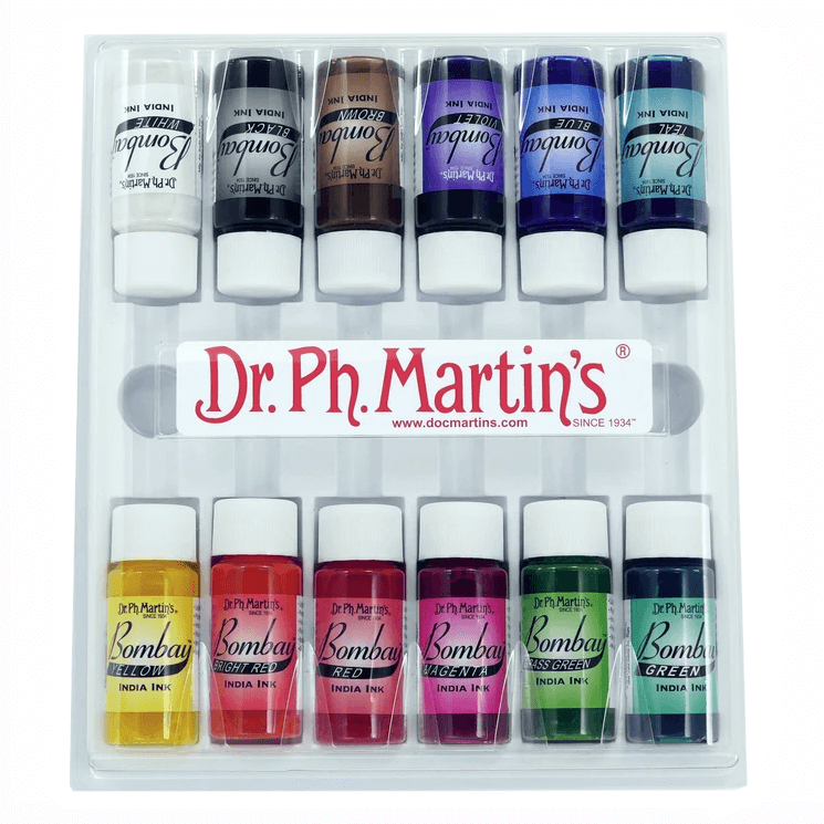 Dr. Ph. Martin's Bombay Tinta India 15ml - Set 1 (12 Colores)