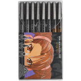 Prismacolor Premier Marcadores y tiralíneas Manga– Negro y Sepia Set de 8