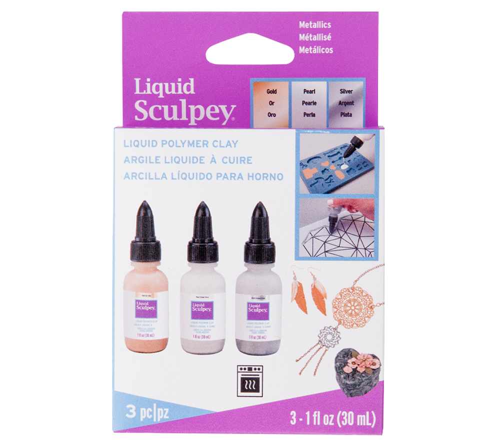 Sculpey Liquid Multipack 3 X 1 – Colores Metalicos 1 Oz (29 Ml)