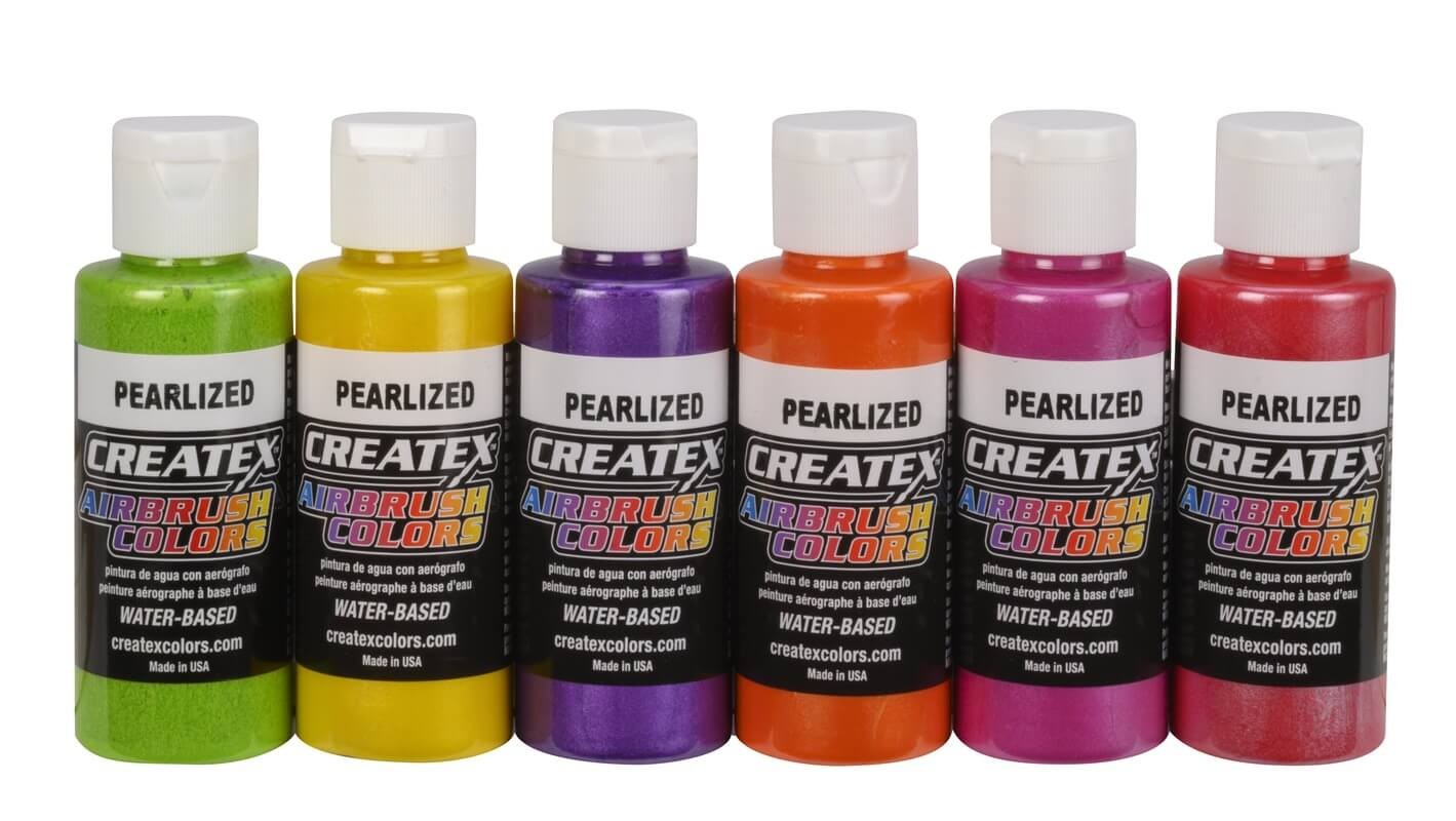 Createx Colors 5811-00 AirBrush - Pearlized Sampler 60 ml (Set de 6  Colores) - Aerografía & Accesorios