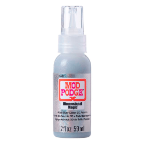 Plaid Mod Podge Dimensional Magic Glitter Silver 2oz (59ml)