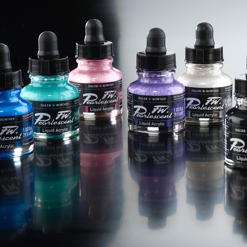 Daler Rowney FW Artist Ink - Pearlescent Effects 30ml (Set