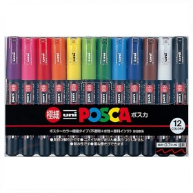 Posca PC-1M (0.7mm) - Set Japonés De 12 Colores