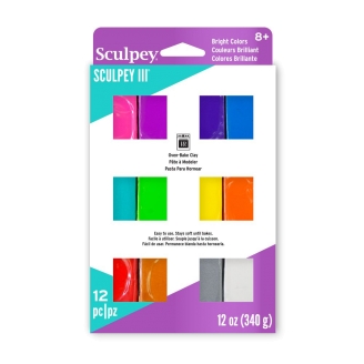 Sculpey III Multipack Brillantes 12 Colores - 336 g (12 x 28g)