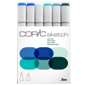 Copic Sketch Set de 6 - Sea & Sky