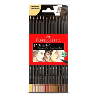 Faber-Castell Supersoft Tonos de Piel o Retrato - set de 12 lápices de colores