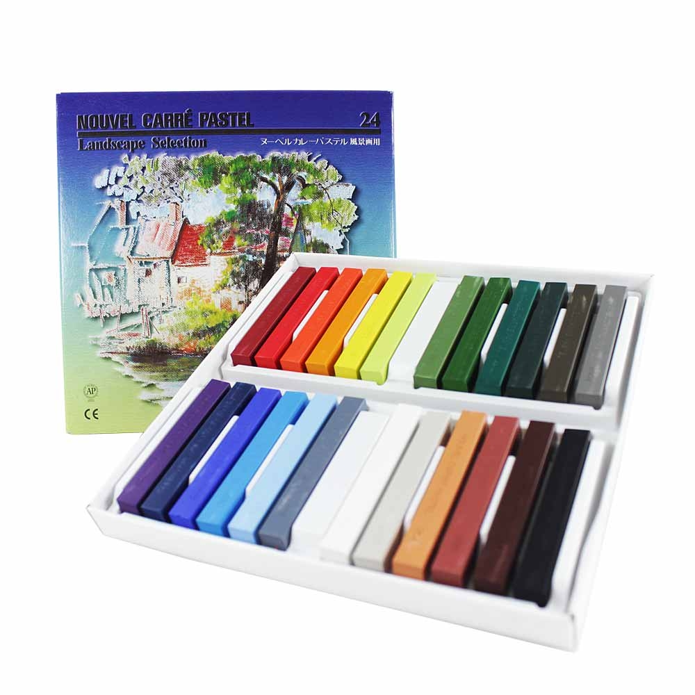  Sakura Nouvel Carré Pastel Seco Set Paisajes - 24 colores