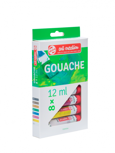 Art Creation Gouache -Set de 8 colores de 12ml