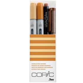 Copic Set de 4 - Doodle Pack Brown