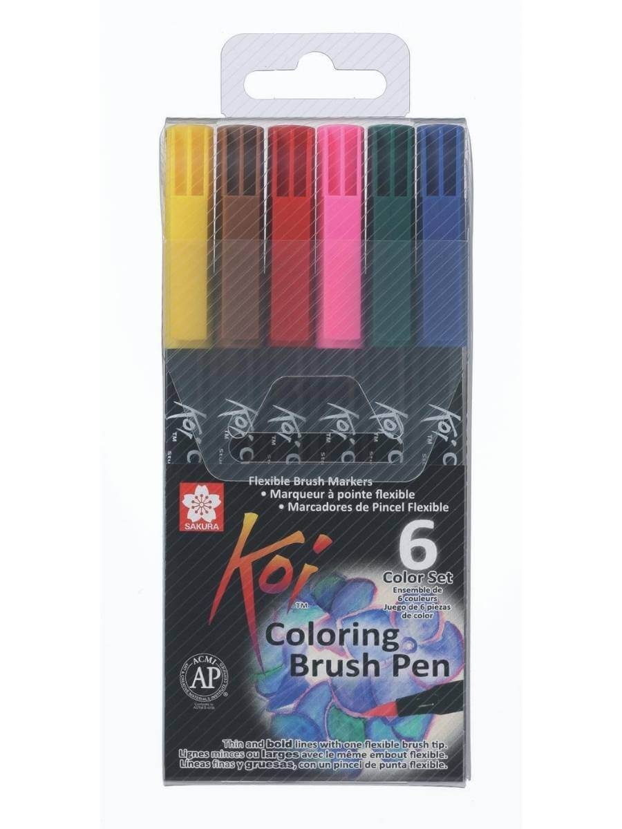 Sakura Koi Coloring Brush - Básicos Set de 6 Colores