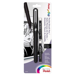Pentel Pocket Brush Pen con 2 Recargas