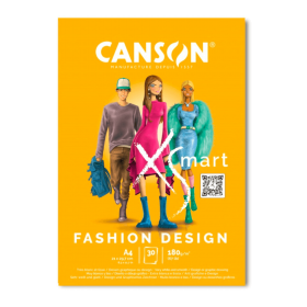 Canson XSmart Block Fashion Design A4 (21 x 29,7 cm) - 30 hojas de 180 gms