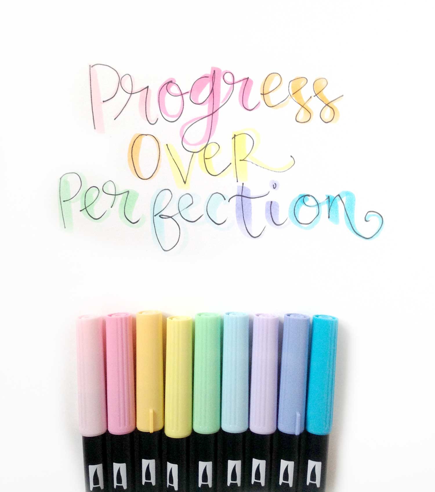 Tombow brush pen set pastell